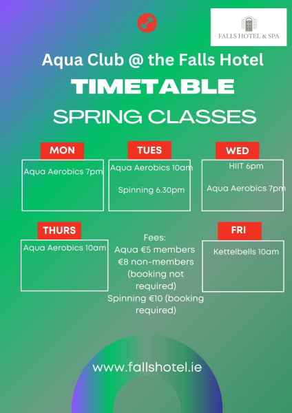 Leisure Centre Class timetable